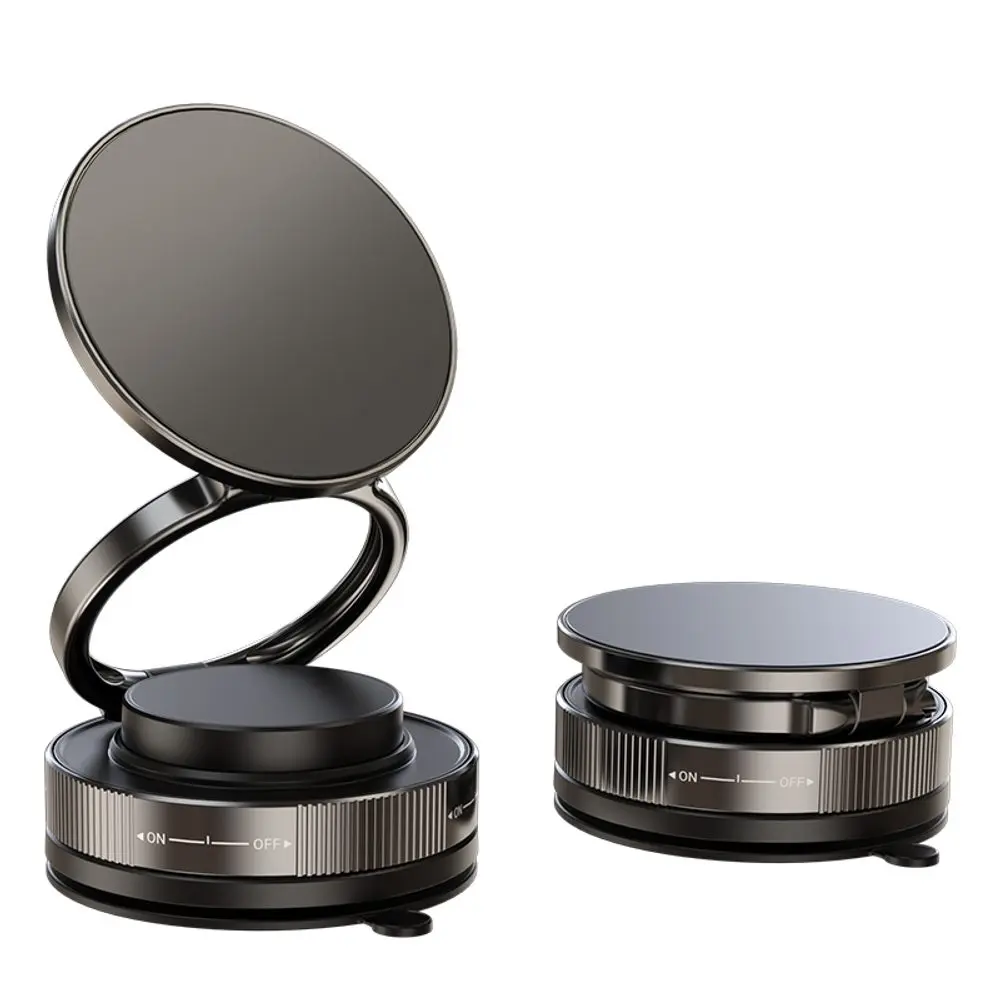 360° magnetický nastavitelný přísavný držák telefonu do auta s rubidiovým magnetem, černý, C46
