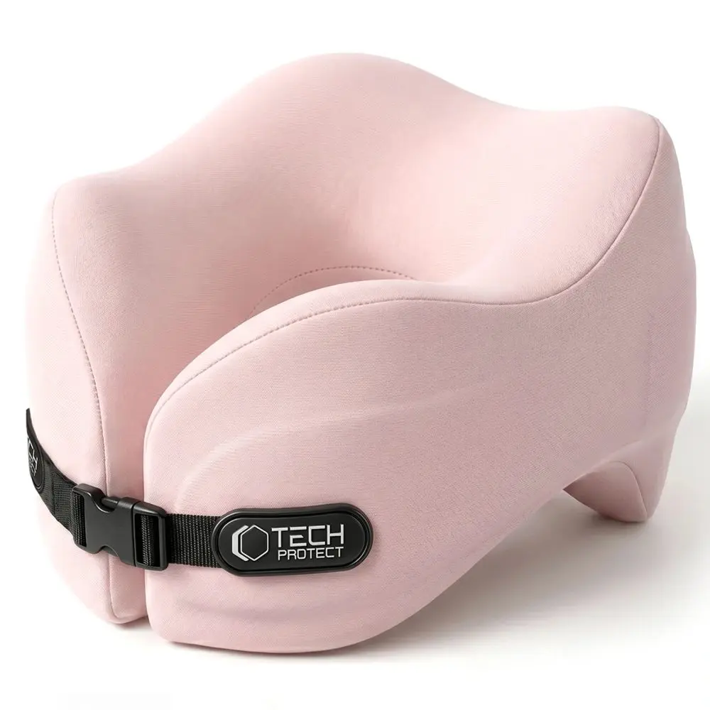 Tech-Protect ComfortRest Cestovní polštář za krk, růžový