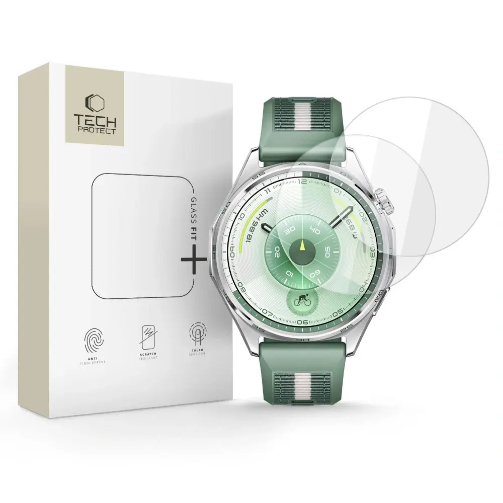 Tech-Protect Tvrzené sklo Glass Fit+, Huawei Watch GT 6 (46 mm), 2 kusy