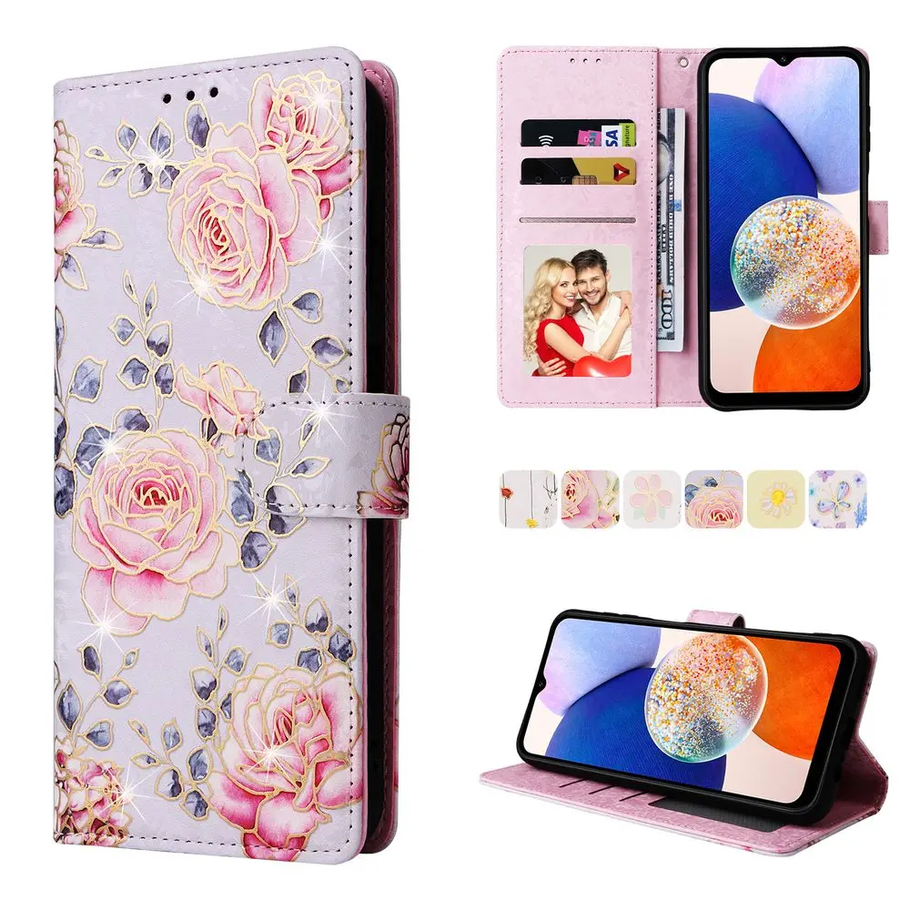 Magnet Case, Samsung Galaxy A15, růže