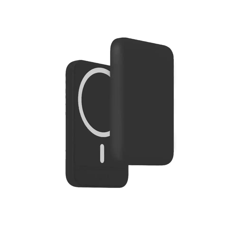 Magsafe bezdrátová powerbanka s USB-C vstupem, 5000mAh, 15W, černá