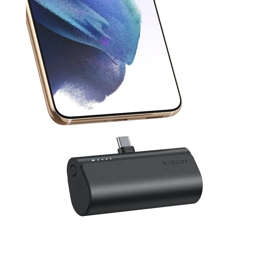 Powerbank Veger PlugOn (W0556/V0556) PD QC3.0 3A 20W 5000 mAh with a built-in connector Type C black 584538