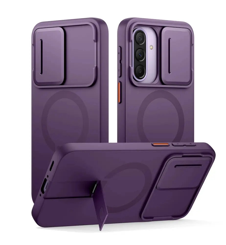 Suritch MagSafe Kickstand Camprotector obal Samsung Galaxy A37 / A36, fialový
