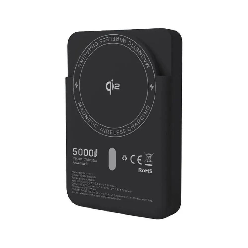 Forcell F-Energy MagSafe MagStand powerbanka 5000 mAh, Qi2, 20 W, černá