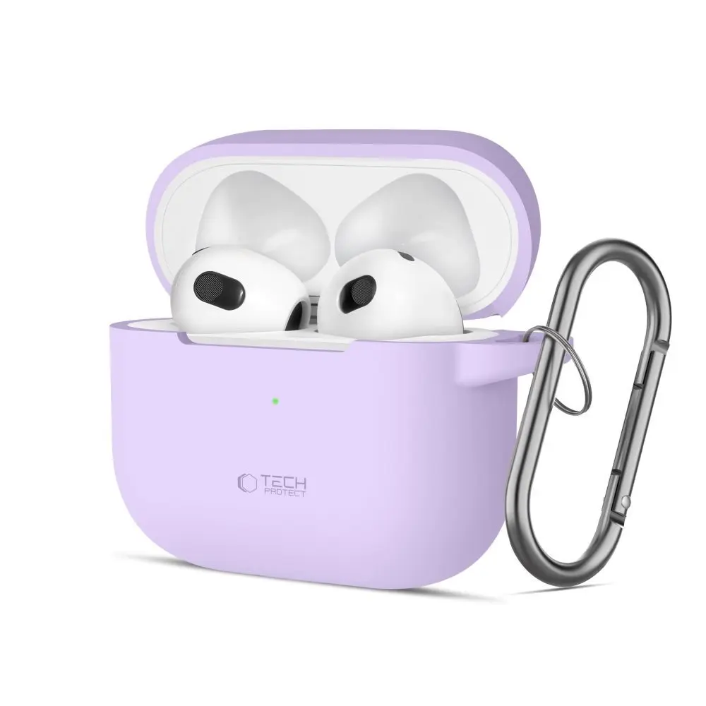 Tech-Protect Silikonové pouzdro, Apple AirPods 3, fialové