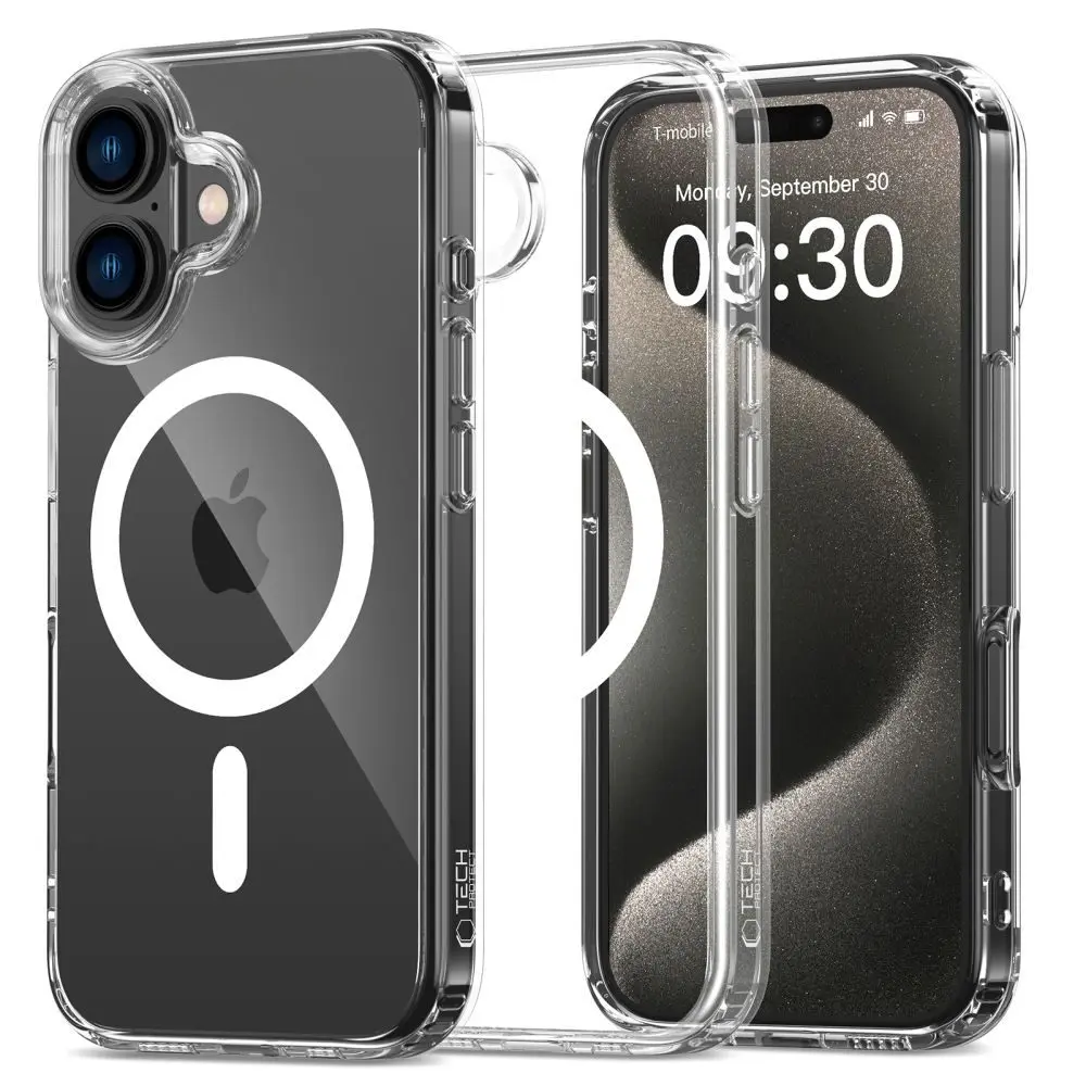 Tech-Protect Flexair Hybrid s MagSafe, iPhone 16 Plus, průhledný