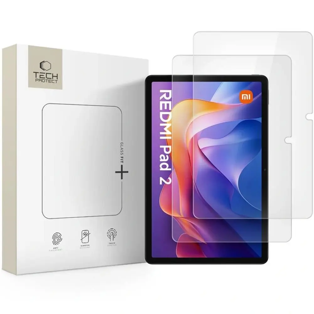 Tech-Protect Tvrzené sklo Glass Fit+, Xiaomi Redmi Pad 2 / SE 11.0, 2 kusy