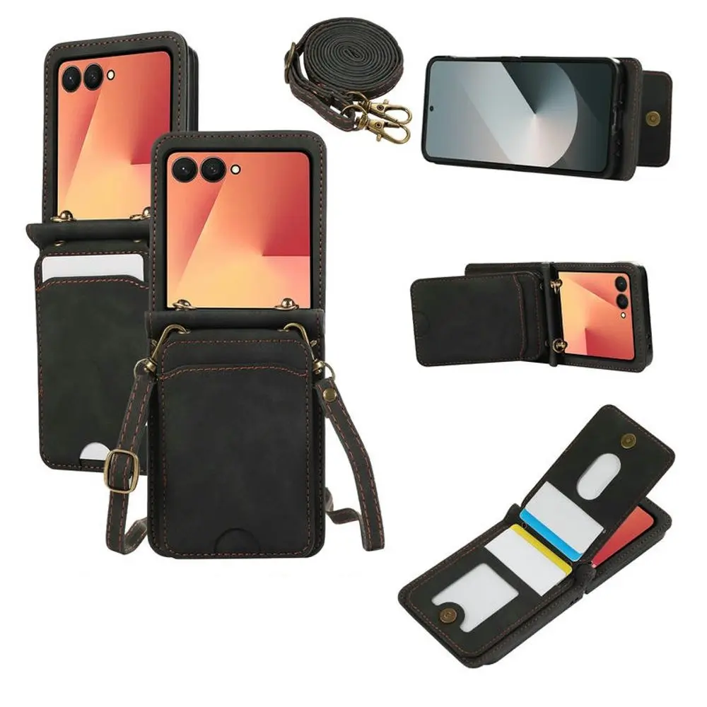Crossbody obal, Samsung Galaxy Z Flip 7, černý