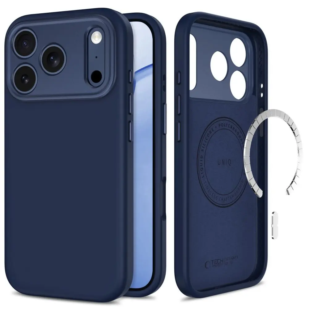 Tech-Protect Uniq MagSafe CC obal, iPhone 17 Pro Max / 18 Pro Max, tmavě modrý