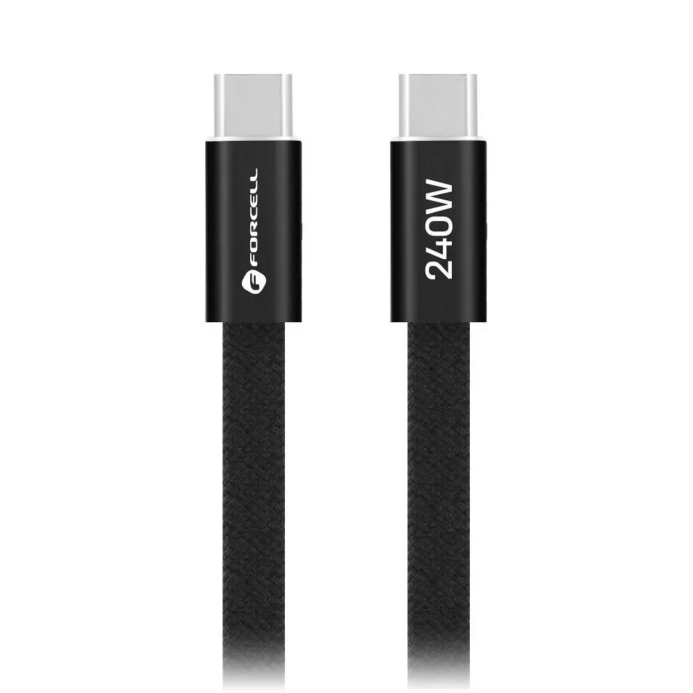Forcell F-Energy kabel USB-C - USB-C, QC4.0, PD, 5A, 240W, 1,2 m, černý