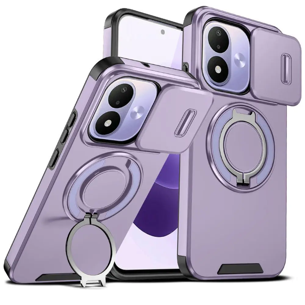 Camslide Stand obal, Xiaomi Redmi Note 17 4G / 5G, fialový