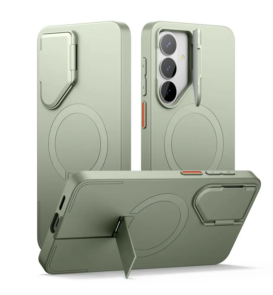 Suritch MagSafe Kickstand Camprotector obal Samsung Galaxy S26, zelený