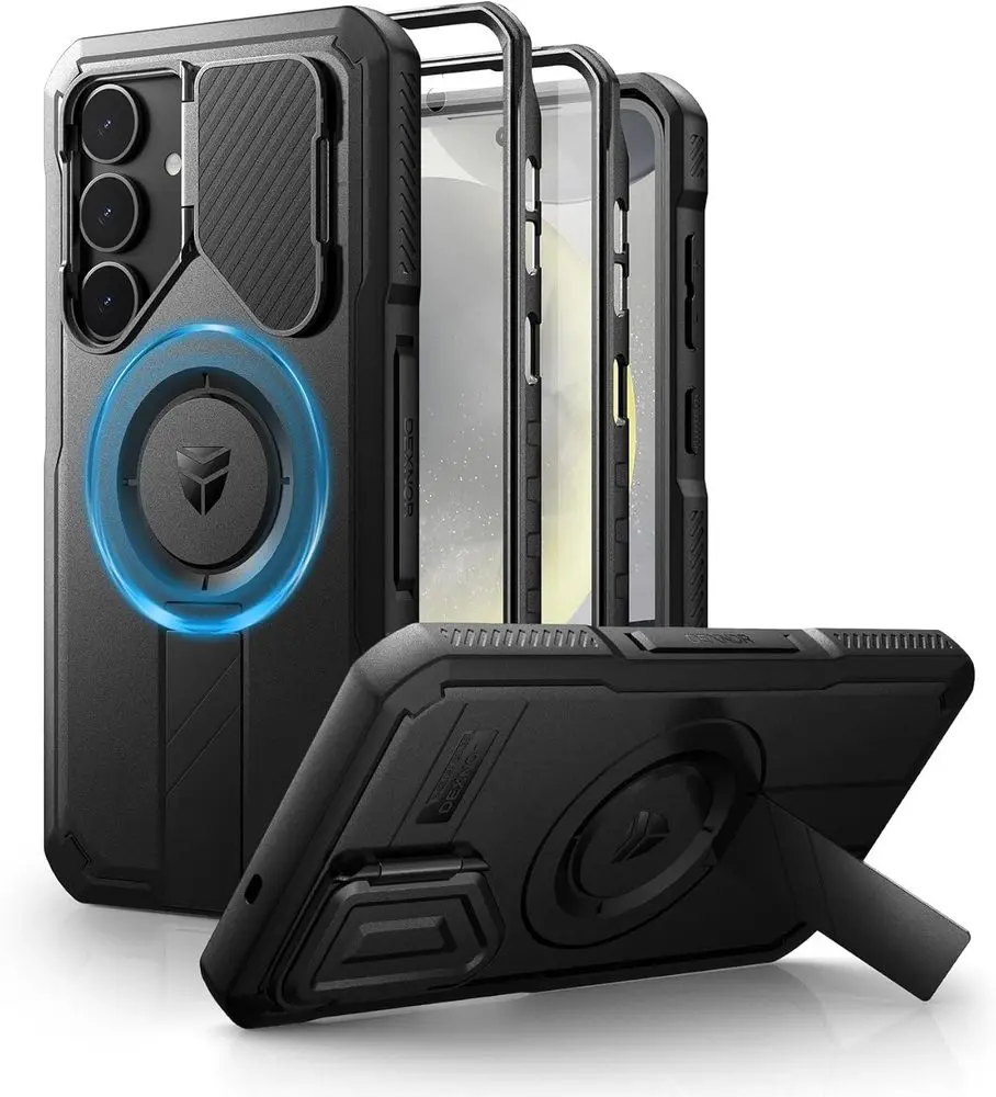 Dexnor MagSafe 360 Kickstand Camprotector obal Samsung Galaxy S25 Plus, černý