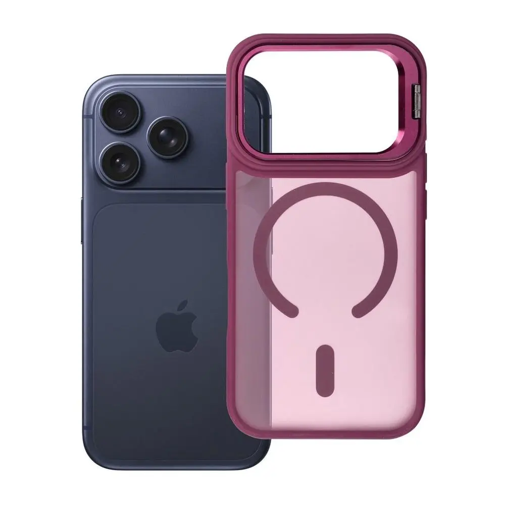 Forcell F-Protect Shadow Stand Premium MagSafe, iPhone 17 Pro Max / 18 Pro Max, třešňový