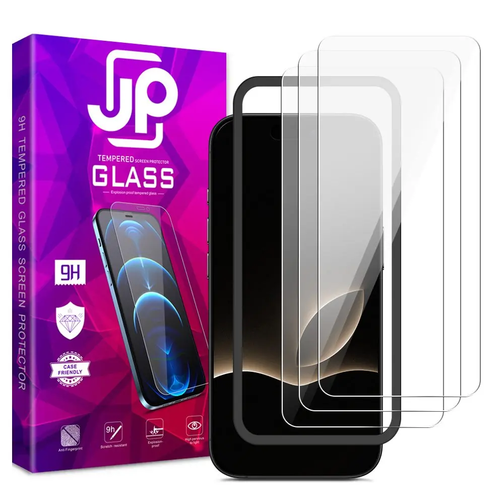 JP Long Pack Tvrzených skel, 3 skla na telefon s aplikátorem, iPhone Air