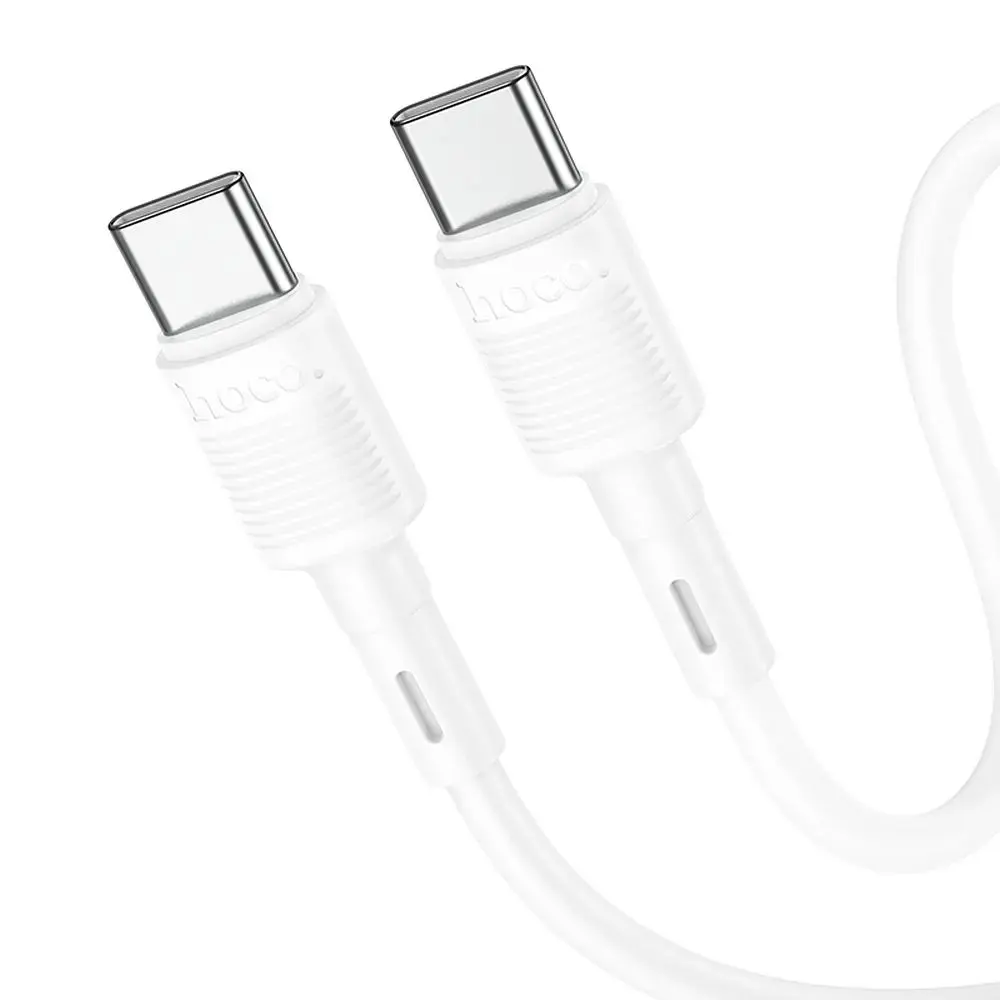Hoco X83 kabel USB-C - USB-C, PD 3A 60W, 1 m, bílý
