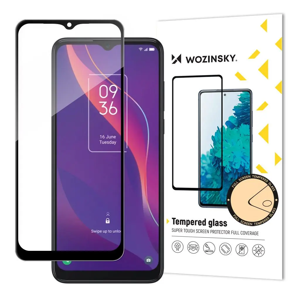 5D Tvrzené sklo pro TCL 306, černé