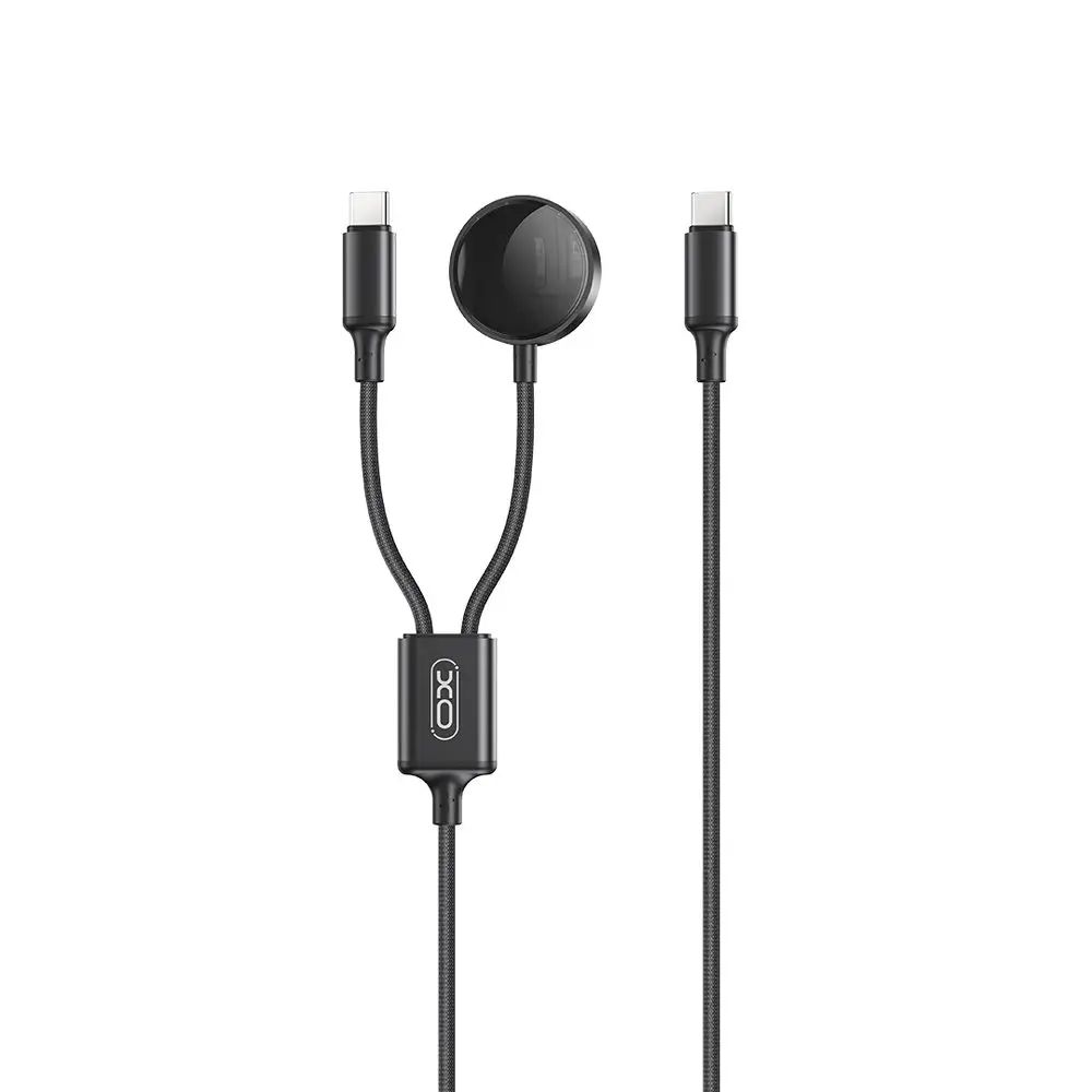 XO bezdrátová nabíječka CX030 pro Apple Watch s kabelem USB-C - USB-C, černá