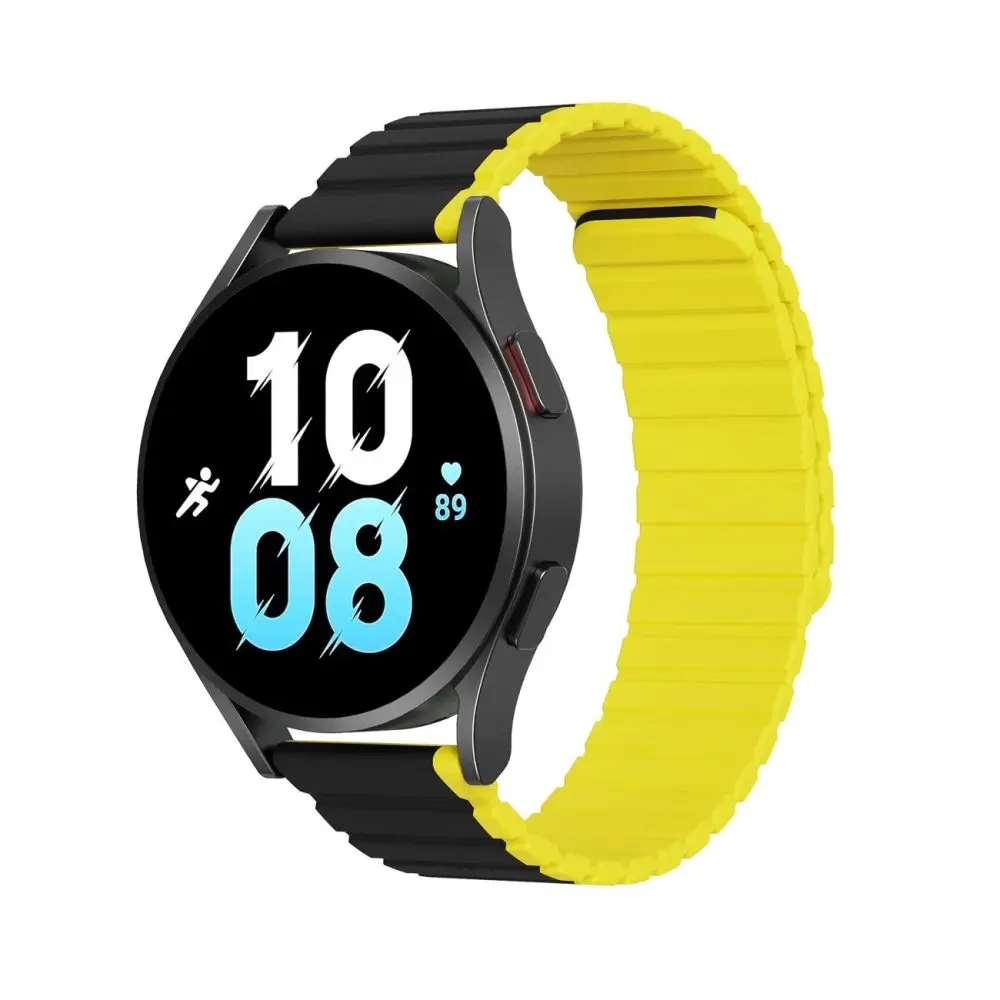 Dux Ducis Univerzální magnetický řemínek, Samsung Galaxy Watch 3 45mm / S3 / Huawei Watch Ultimate / GT3 SE 46mm (22mm LD Version), černo žlutý