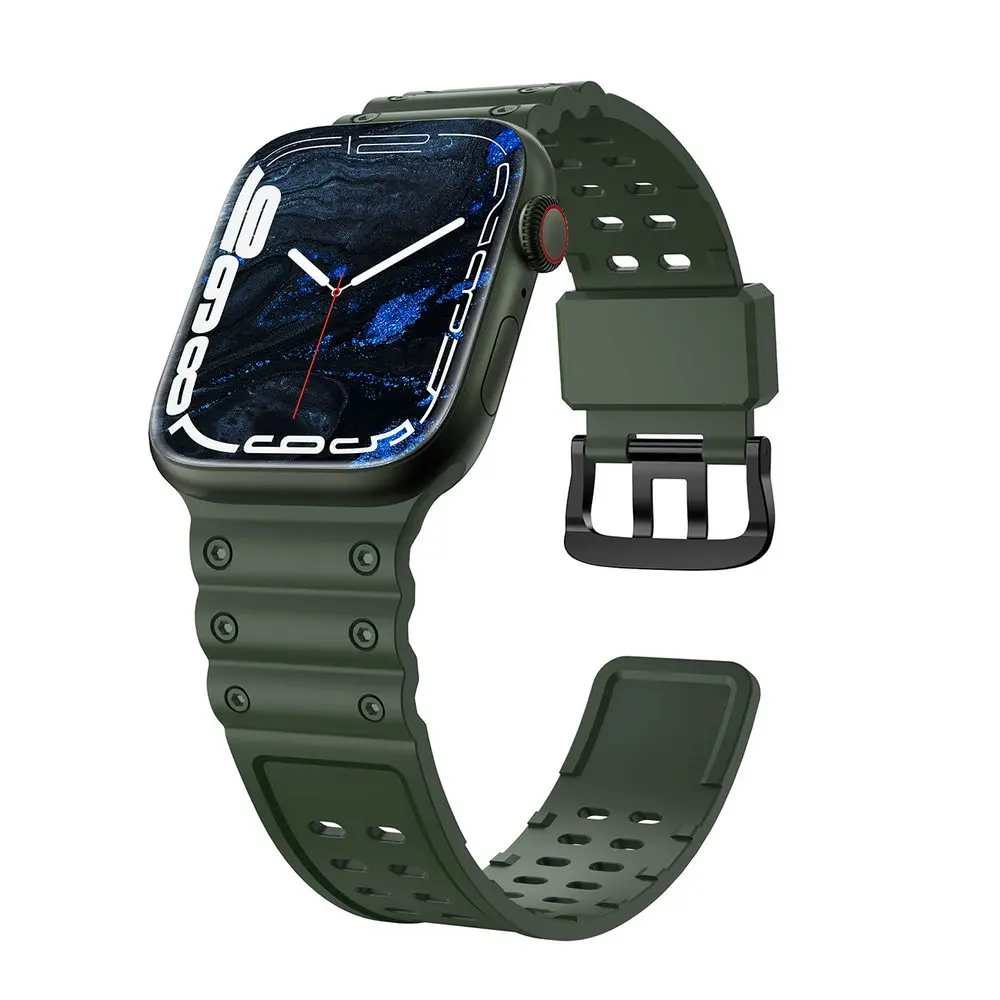 Strap Triple řemínek pro hodinky Apple Watch SE 1 / 2 / 3 / 8 / 7 / 6 / 5 / 4 / 3 / 2 / 1 (41/40/38mm), zelený