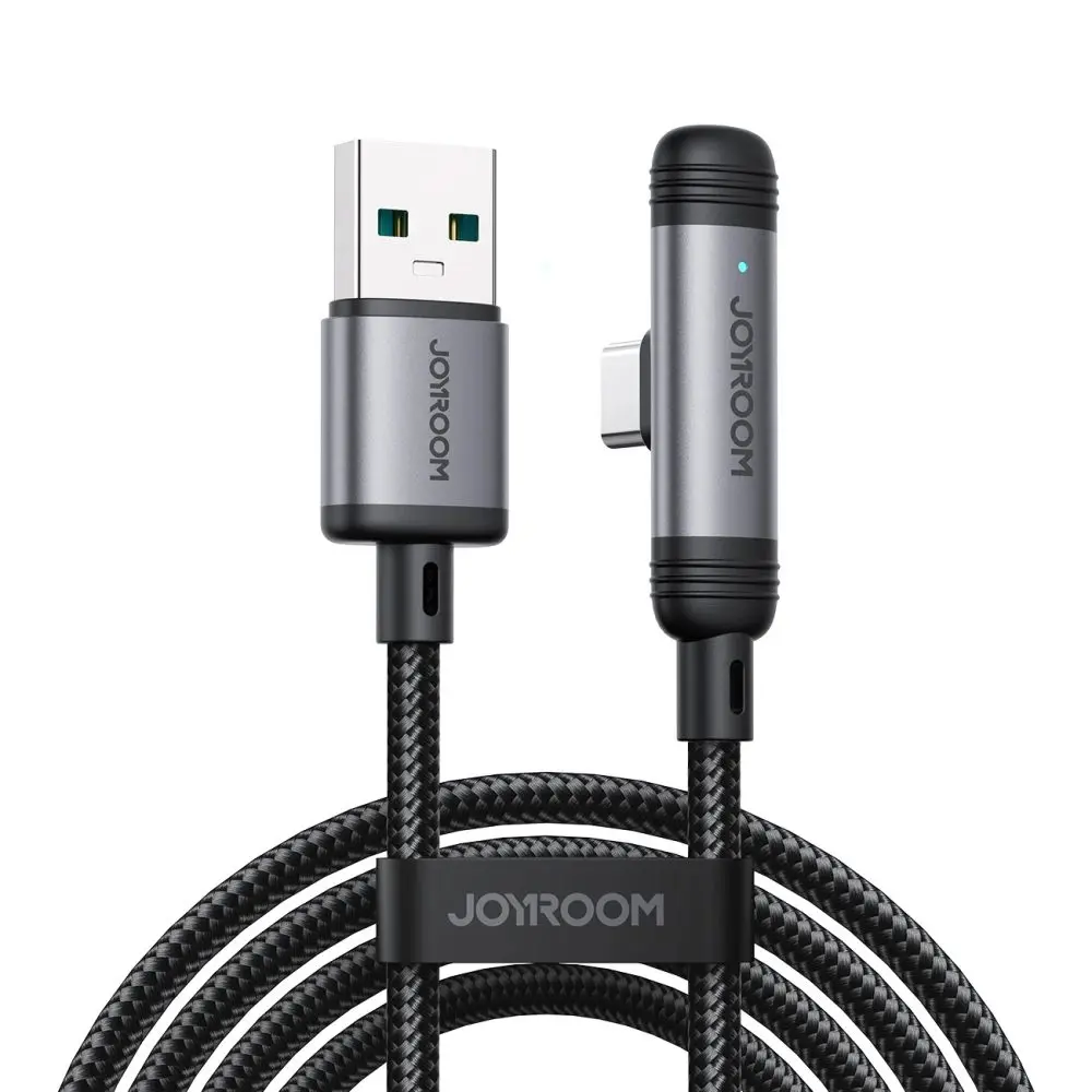 Joyroom S-A56 EnjoyX Series 90° kabel USB-A - USB-C, 3A, 1,2 m, černý