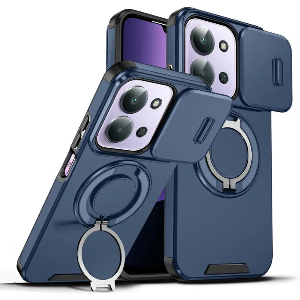 Camslide Stand obal, Xiaomi Redmi 15C, modrý