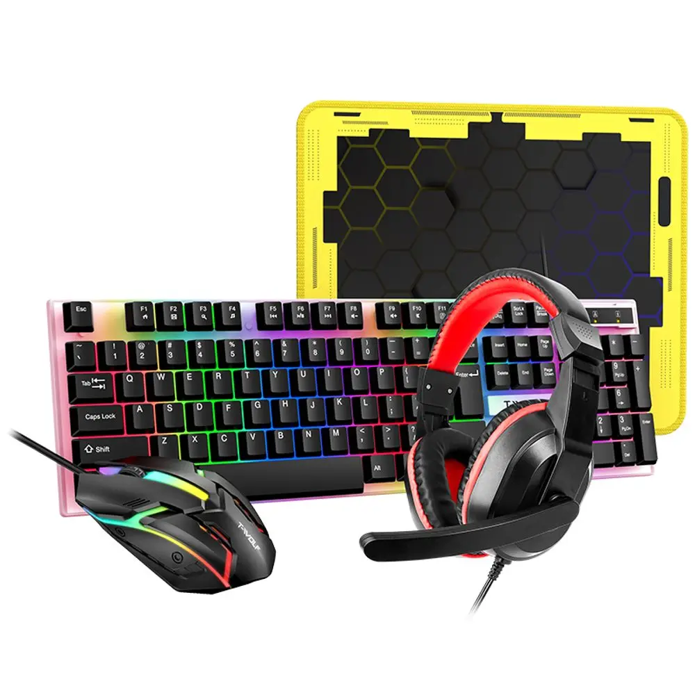 T-WOLF TF240 4v1 RGB herní set pro kompletní gaming setup