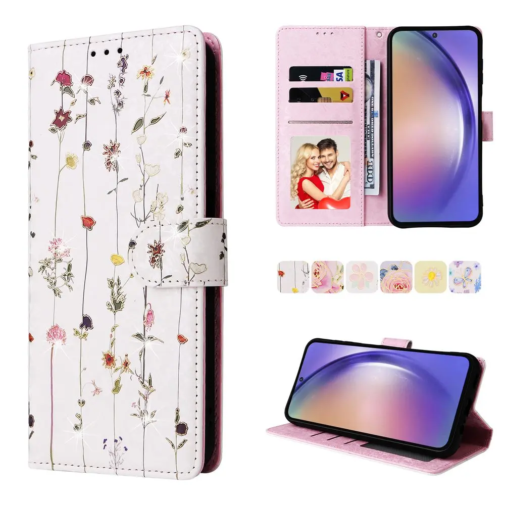 Magnet Case, Samsung Galaxy A55, luční kvítí