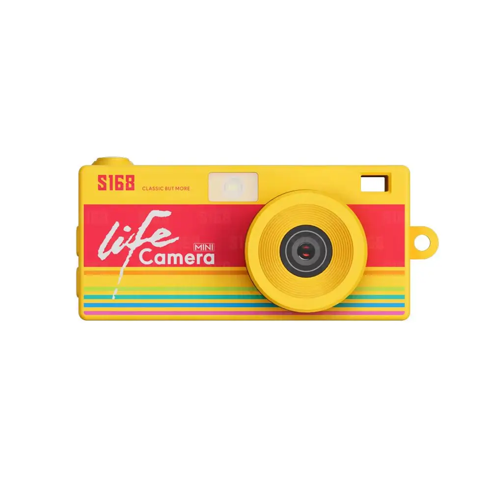 S168 Stylová Mini retro fotoaparát na klíče, žlutá