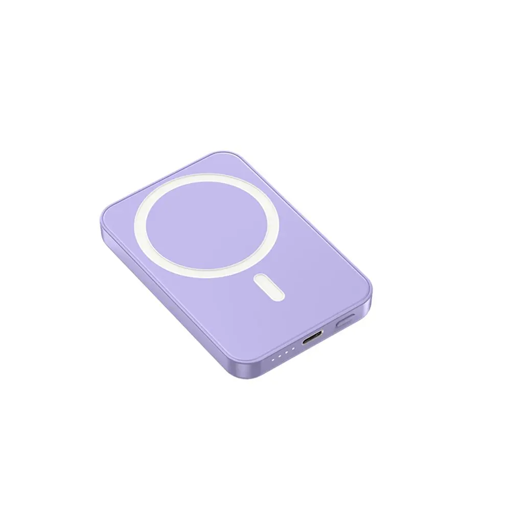 Magsafe bezdrátová powerbanka, 5000mAh, PD22,5W, ABS, fialová