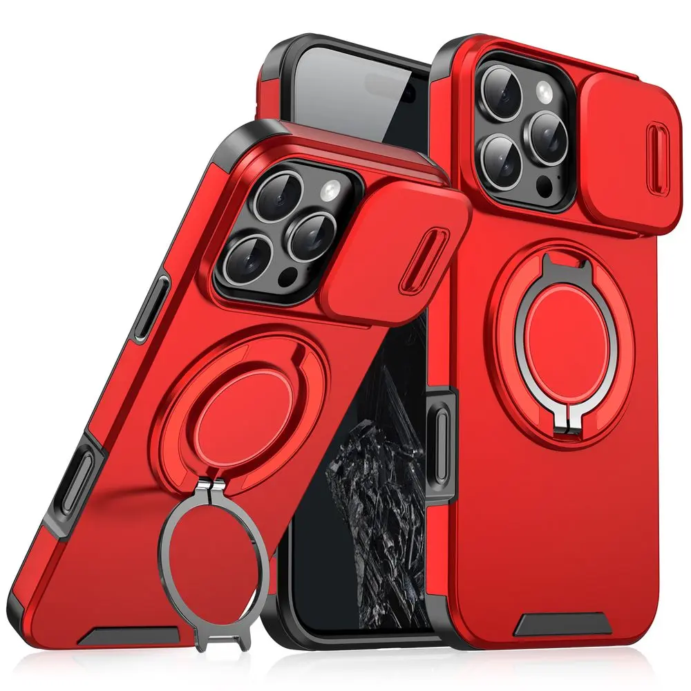 Camslide Stand obal, iPhone 16 Pro Max, červený