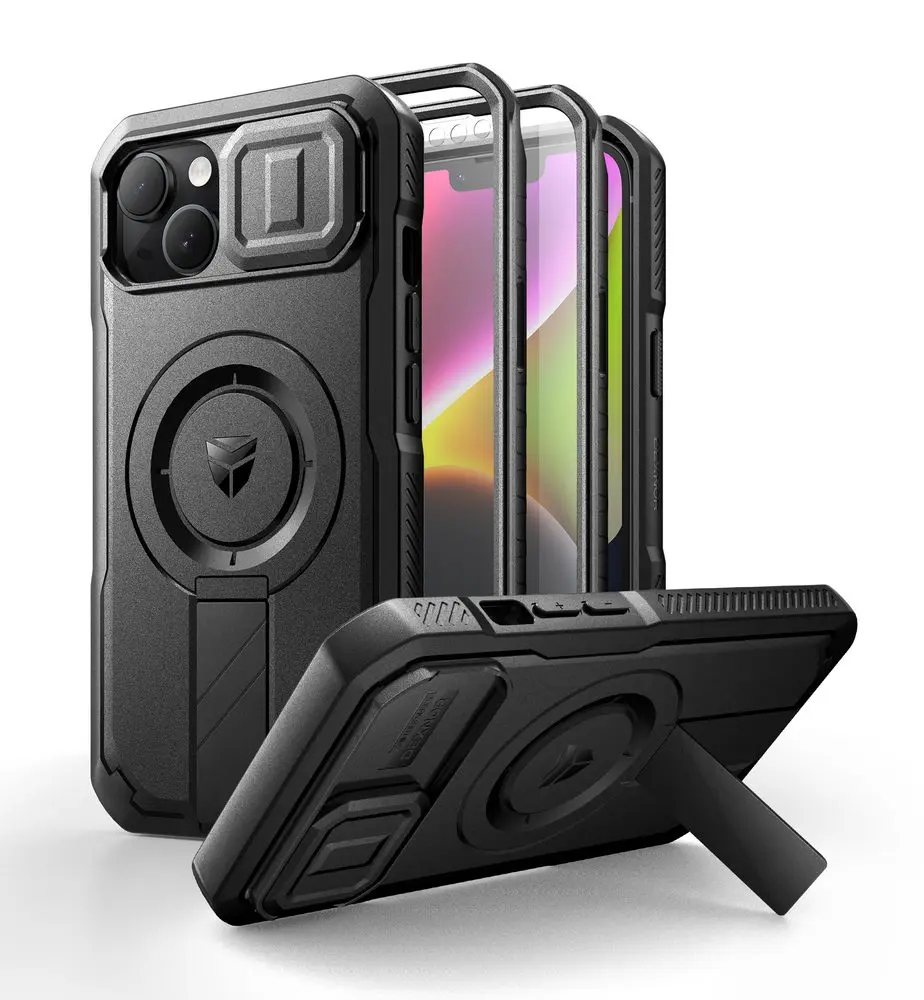 Dexnor MagSafe 360 Kickstand Camprotector obal iPhone 13 / 14, černý