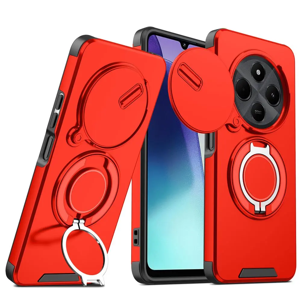Camslide Stand obal, Xiaomi Redmi 14C, červený