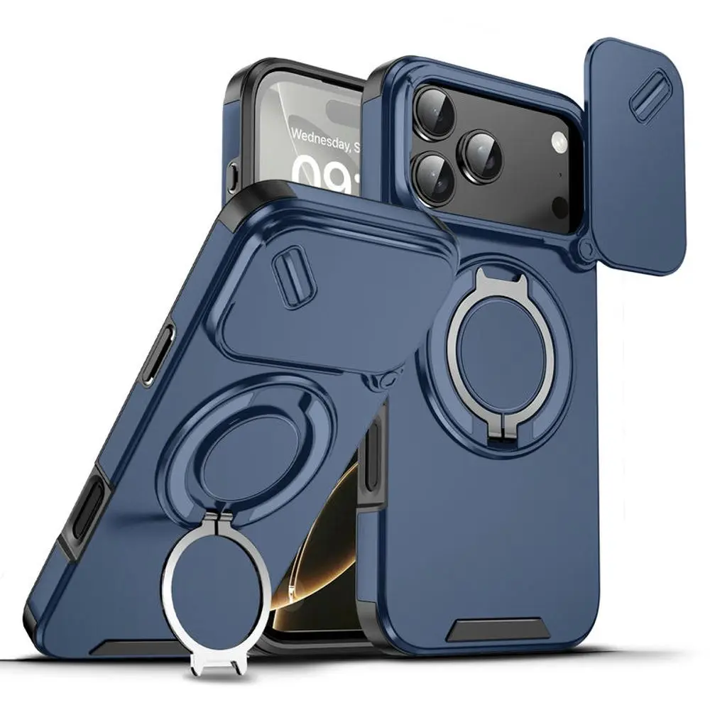 Camslide Stand obal, iPhone 17 Pro Max, modrý