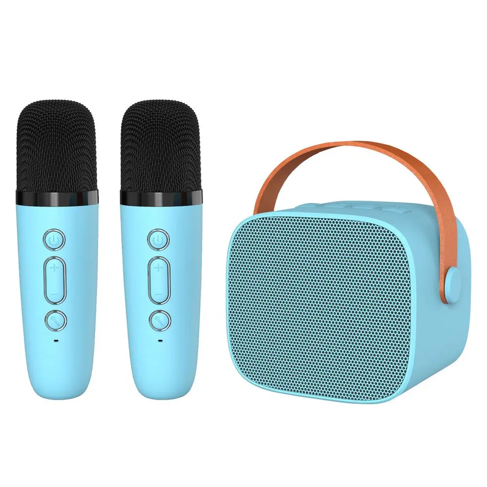 Blavec WS-07 Přenosný karaoke set se 2 mikrofony, 5 W, modrý