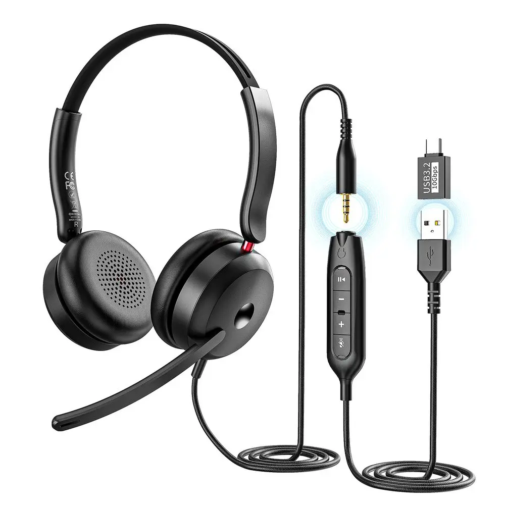 Onikuma X81 USB Sluchátka s mikrofonem, černá