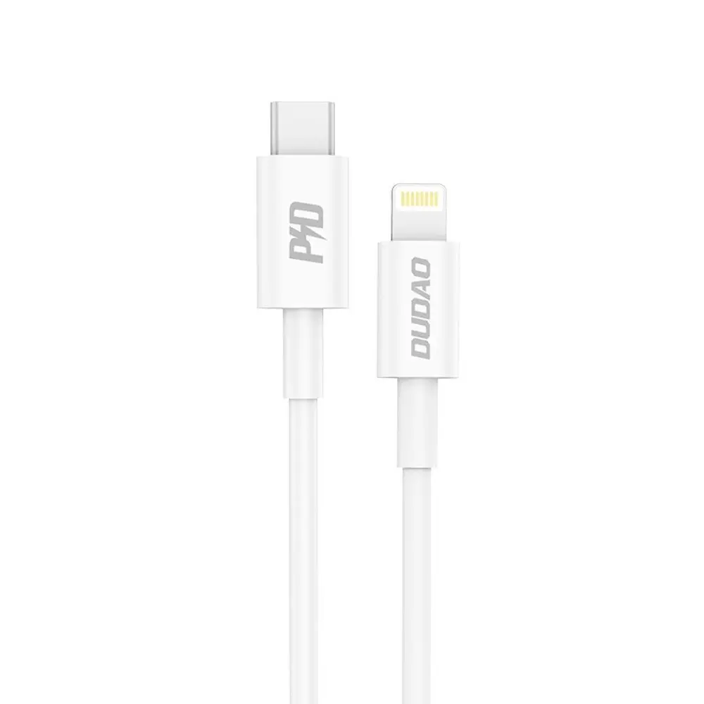 Dudao kabel USB-C - Lightning, 18 W Power Delivery 1 m, bílý (L6X white)