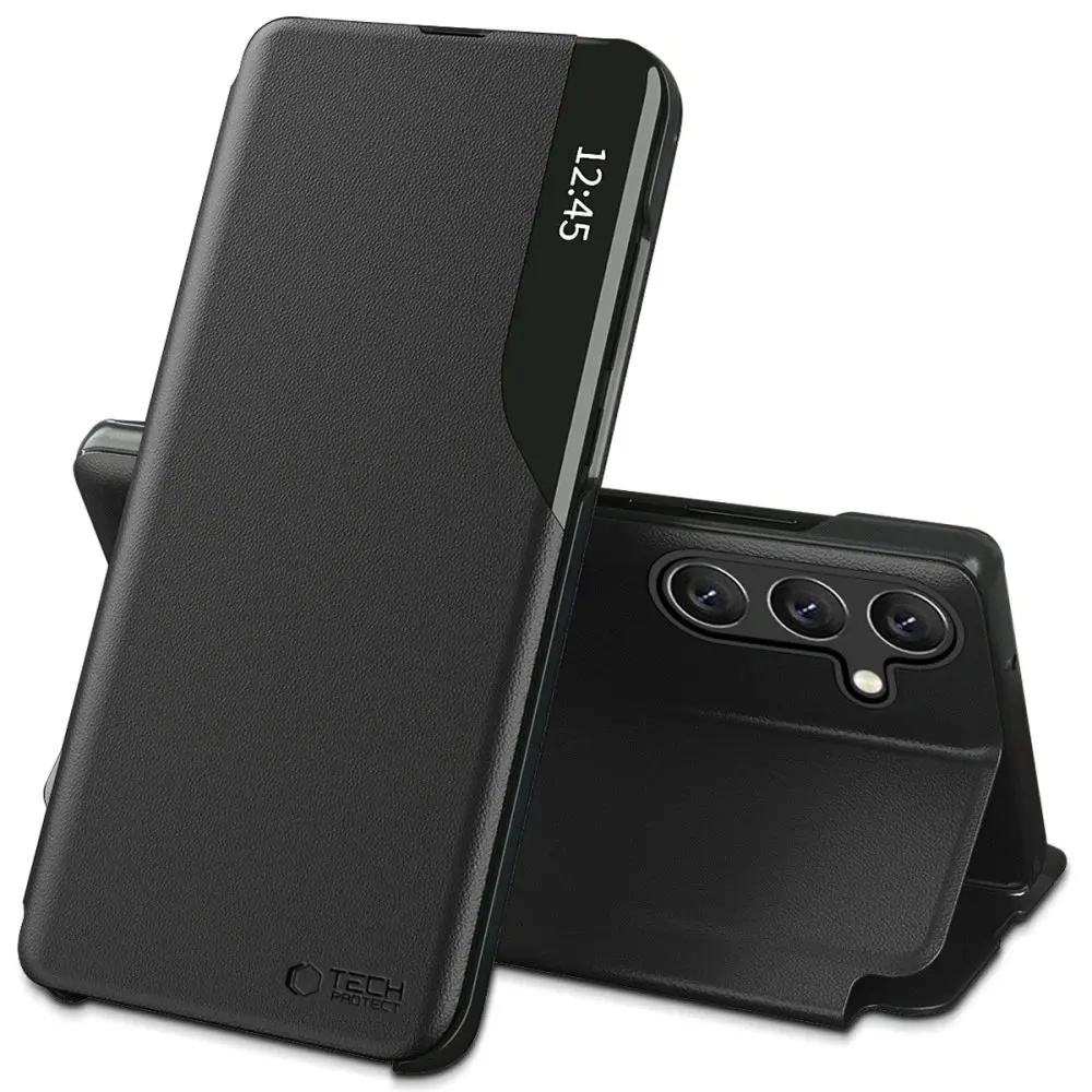 Eco Leather View Case, Samsung Galaxy A37 5G, černé
