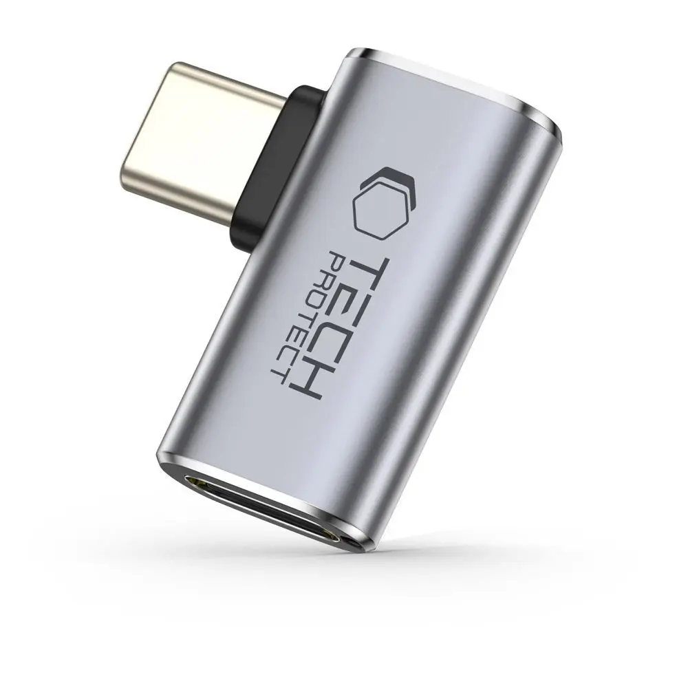 Tech-Protect UltraBoost AA01 úhlový adaptér USB-C, šedý