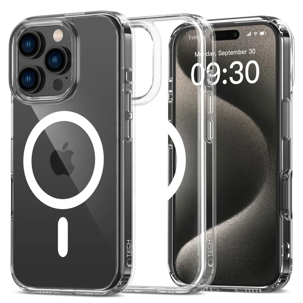 Tech-Protect Flexair Hybrid s MagSafe, iPhone 16 Pro Max, průhledný