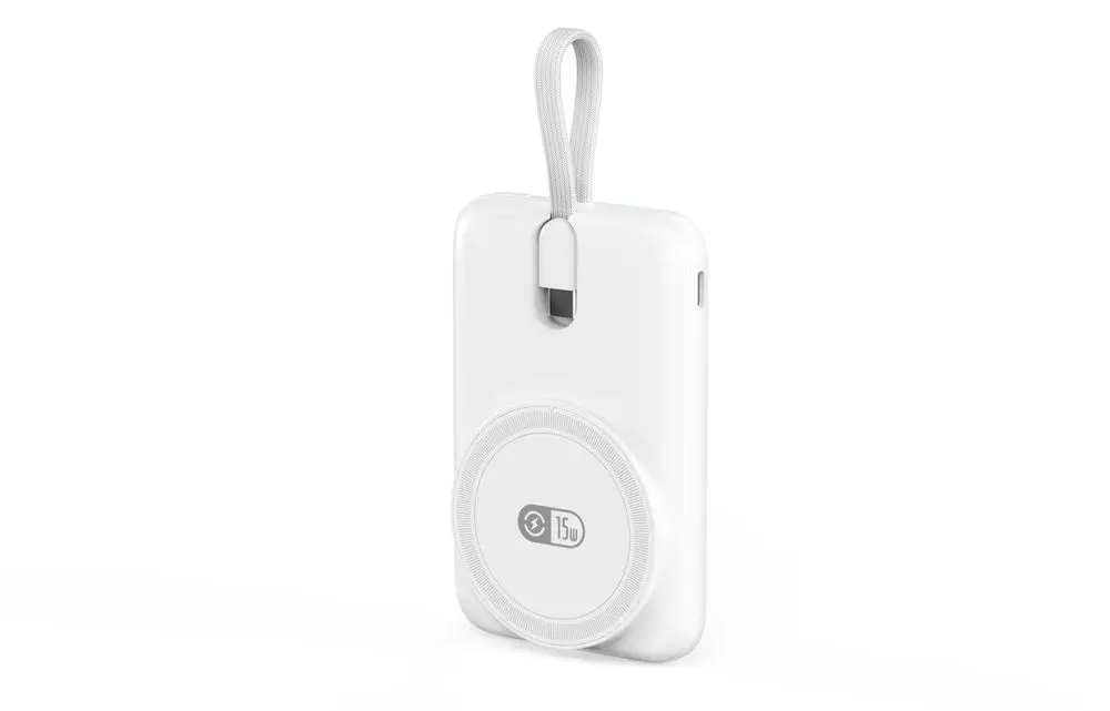 MagSafe bezdrátová powerbanka s USB-C, 10 000 mAh, 22,5 W, USB-C, bílá