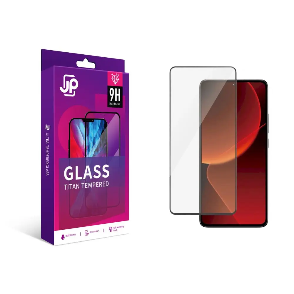 JP Titan extra odolné tvrzené sklo, Xiaomi 15T, černé