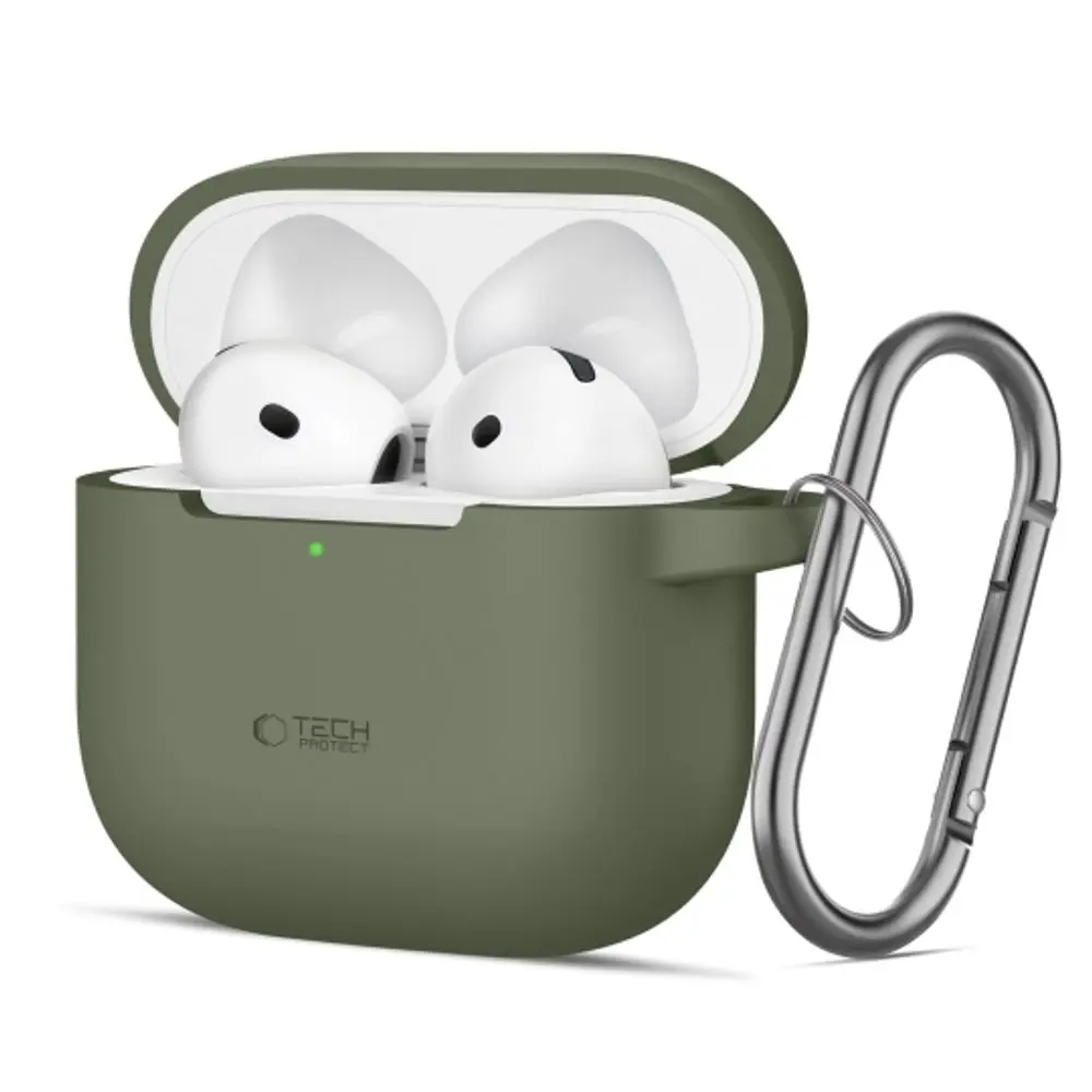 Tech-Protect Silikonové pouzdro, Apple AirPods 4 / 5, zelené