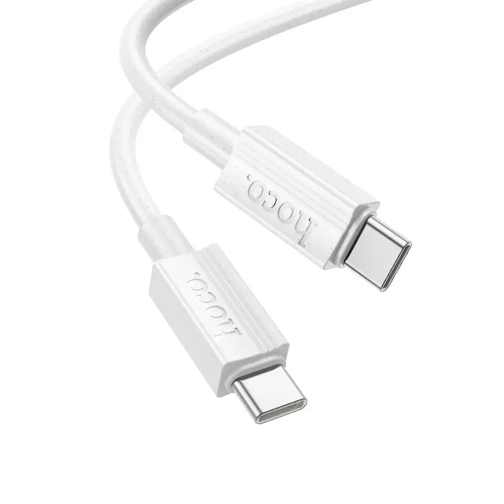 Hoco X107 kabel USB-C - USB-C, 3A 60W, 1 m, bílý
