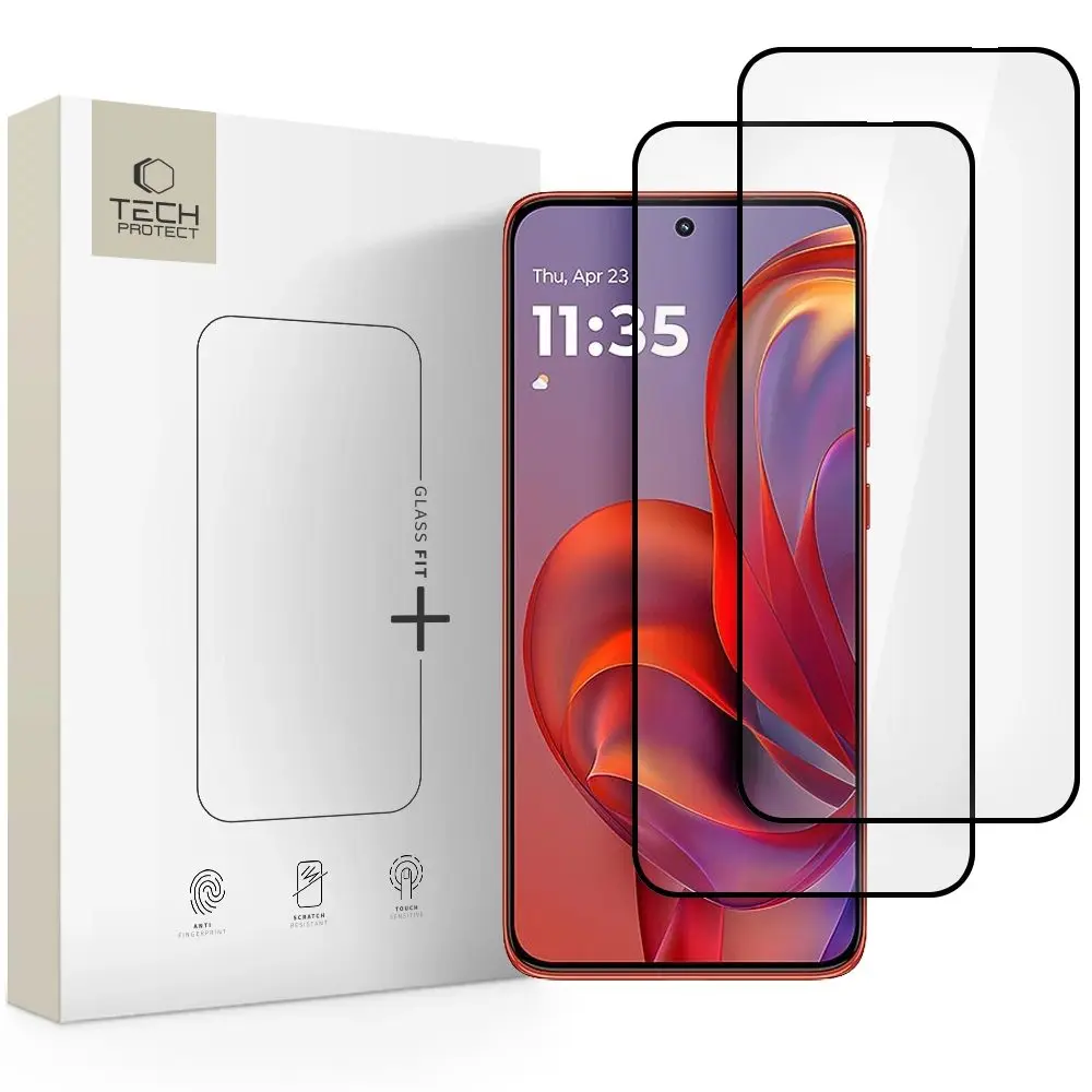 Tech-Protect Tvrzené sklo Fit+ Motorola Edge 50 Neo / 60 Neo, černé, 2 kusy