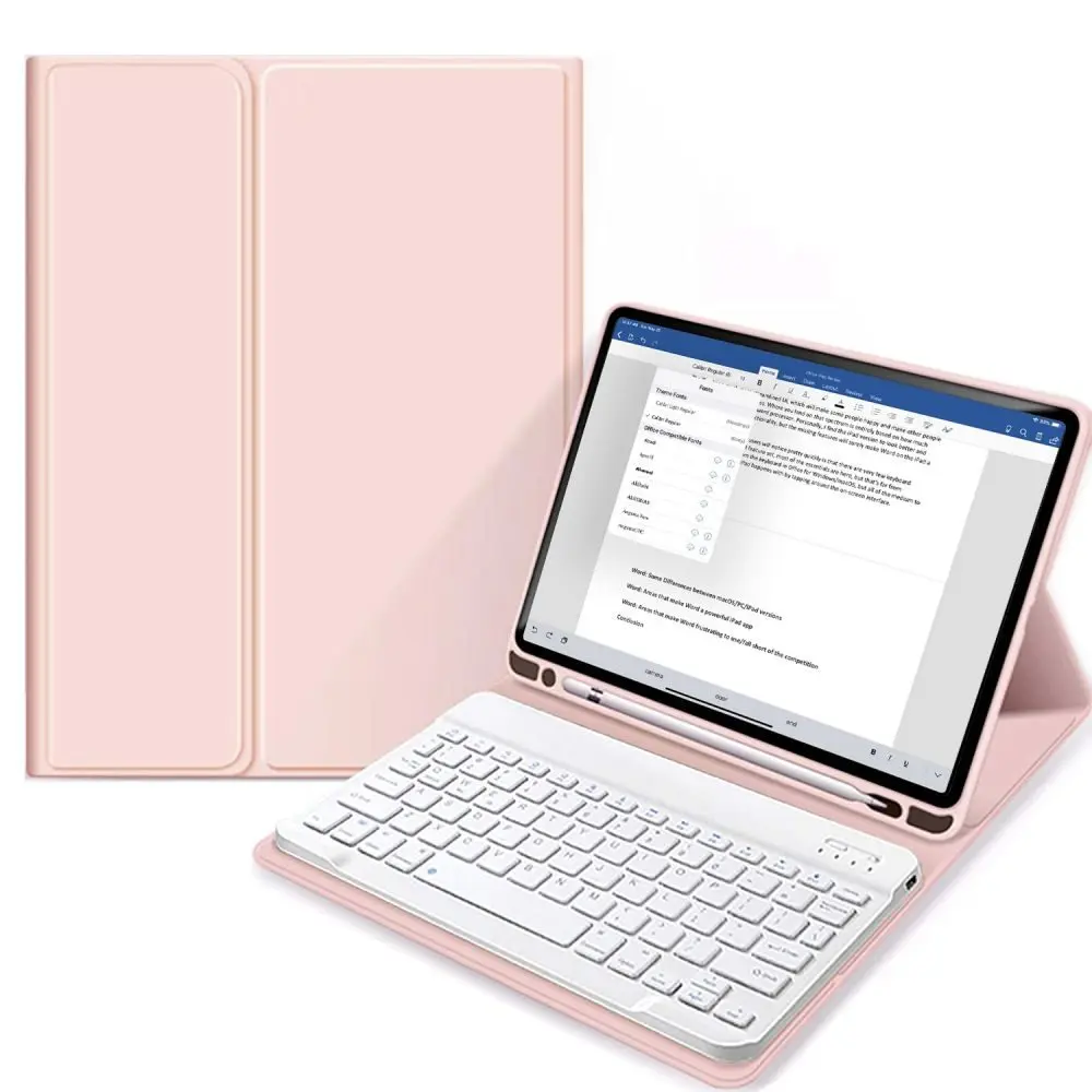Pouzdro Tech-Protect SC Pen + klávesnice, Apple iPad 10.9 2022 / iPad 11 2025, růžové