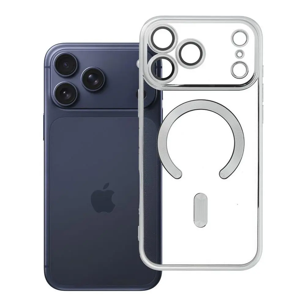 Electro Mag Cover s MagSafe, iPhone 17 Pro / 18 Pro, stříbrné