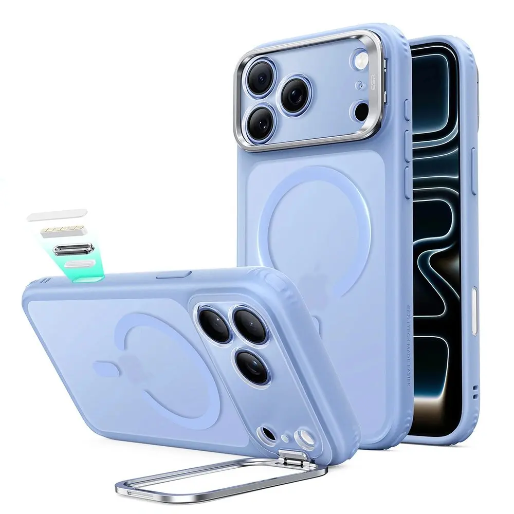 ESR Classic Hybrid Kickstand MagSafe, iPhone 17 Pro Max / 18 Pro Max, světle modrý