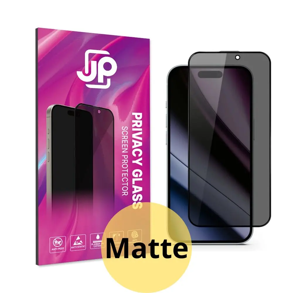 JP Matte Privacy Tvrzené sklo, iPhone 16, černé