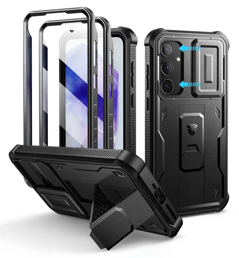 Dexnor 360 Kickstand Camprotector obal Samsung Galaxy A17, černý